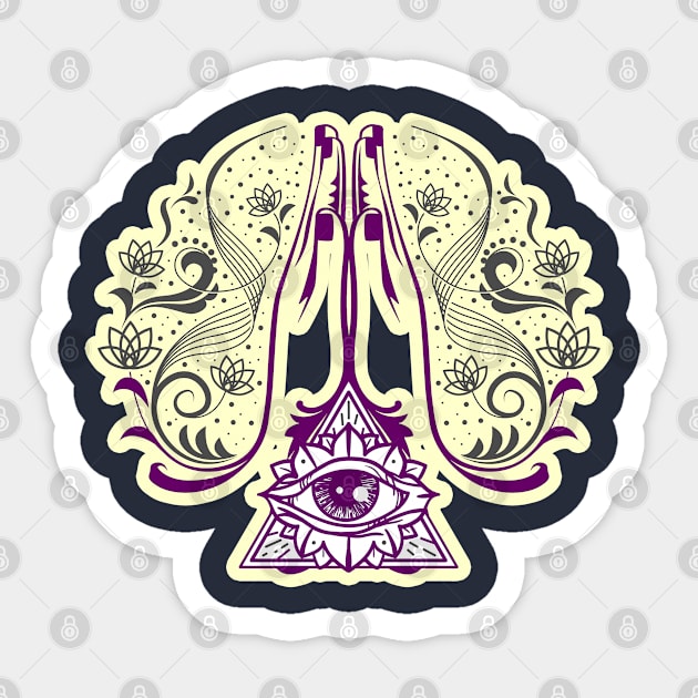 Purple eye design art Sticker by BE MY GUEST MARKETING LLC